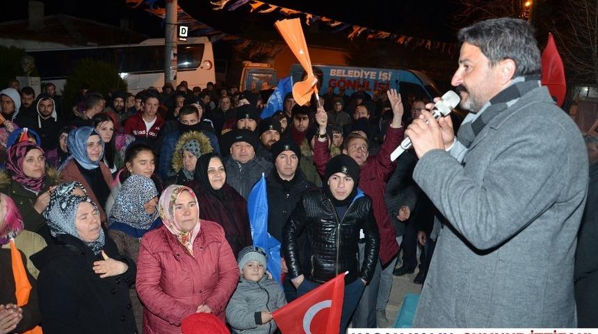 Başkan Kalın&rsquo;a Ayvalı&rsquo;da b&uuml;y&uuml;k destek