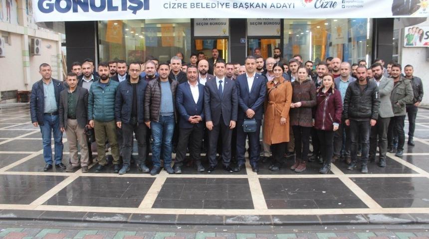 Sendika temsilcilerinden AK Parti adayı M&uuml;jde&rsquo;ye ziyaret
