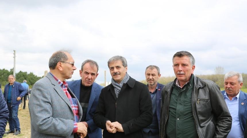 Başkan Alemdar G&ouml;k&ccedil;e&ouml;ren&rsquo;de ki &ccedil;alışmaları inceledi