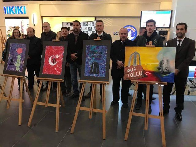 Biga’da ‘Bir Destandır Çanakkale’ konulu resim sergisi açıldı