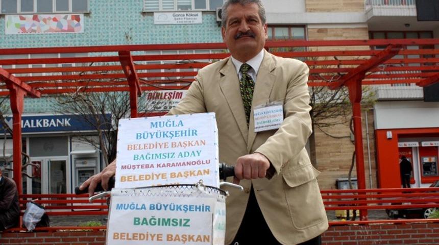 Muğla&rsquo;nın bisikletli bağımsız b&uuml;y&uuml;kşehir adayı