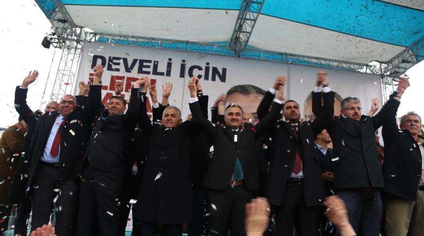 Develi&rsquo;de Cumhur İttifakı Mitingine Yoğun İlgi