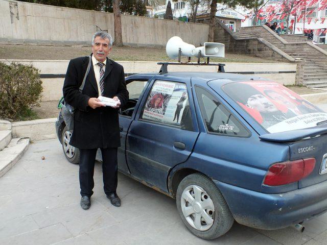 Yozgat'ta bağımsız adayın mitingine 60 kişi katıldı