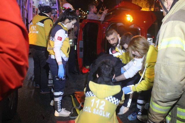 Millet Caddesinde trafik kazası: 3 yaralı