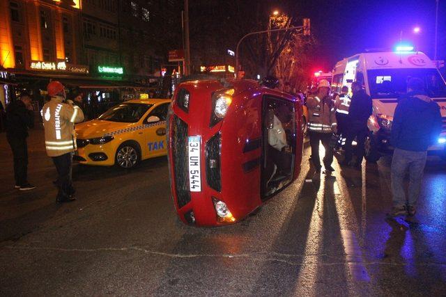 Millet Caddesinde trafik kazası: 3 yaralı