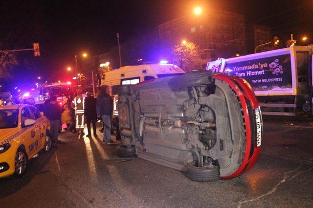 Millet Caddesinde trafik kazası: 3 yaralı