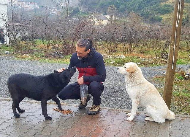 Donmak üzereyken bulduğu köpeği kilometrelerce kucağında taşıdı