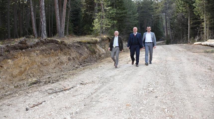 Kayak merkezinde yol genişletme &ccedil;alışmaları başladı