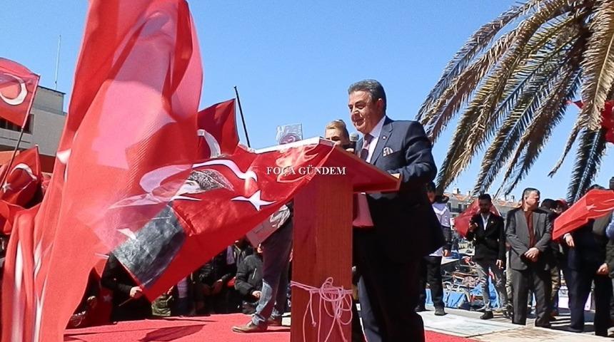 Cumhur İttifakı&rsquo;nın Fo&ccedil;a Başkan adayı Serdar Mersin&rsquo;den son miting