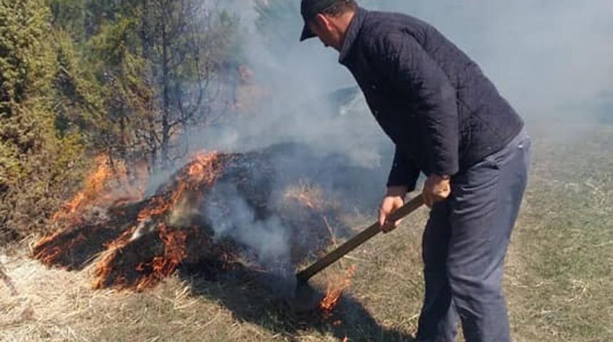 Orman yangını korkuttu