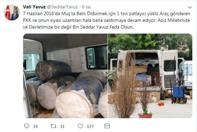 Ordu Valisi'nden 'terör saldırısı' paylaşımı