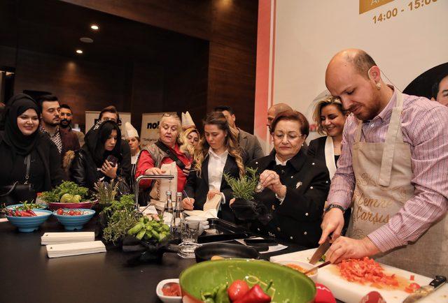 Bilal Erdoğan Cemre Çarşısı'nda yemek yaptı