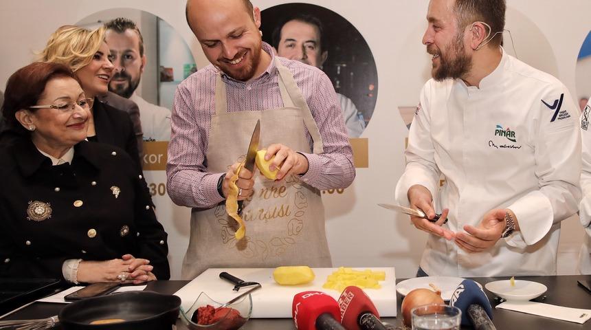 Bilal Erdoğan Cemre Çarşısı'nda yemek yaptı