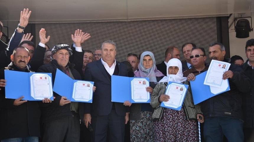 Akgedikliler tapularına kavuştu