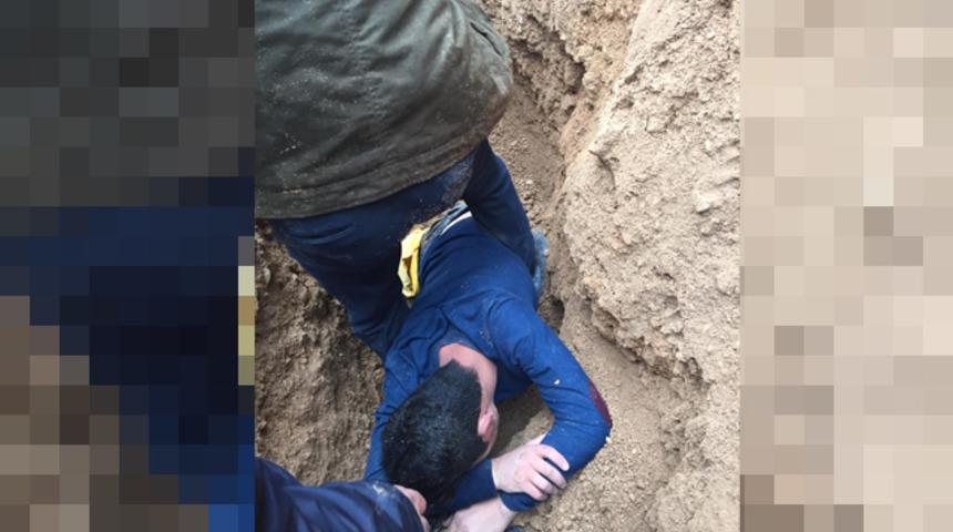 Malatya'da kanalizasyon çalışmasında göçük