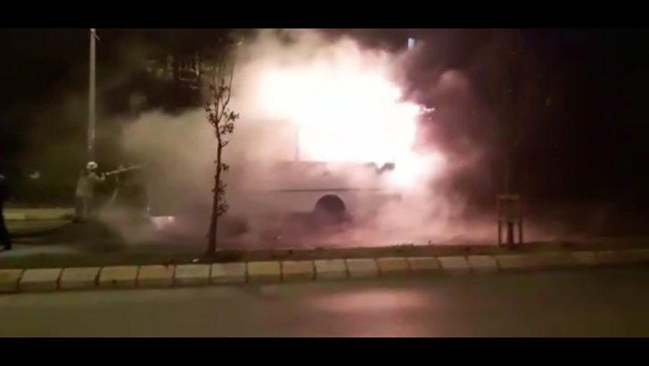 Alev topuna döndü! Caddenin ortasında korkutan anlar G3