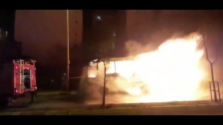 Alev topuna döndü! Caddenin ortasında korkutan anlar G1