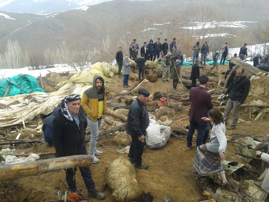 &Ccedil;atak&rsquo;ta hır &ccedil;&ouml;kt&uuml; 374 k&uuml;&ccedil;&uuml;kbaş hayvan telef oldu