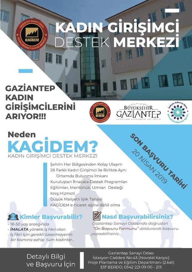 Gaziantep Kadın Girişimci Destek Merkezi girişimcilerini arıyor