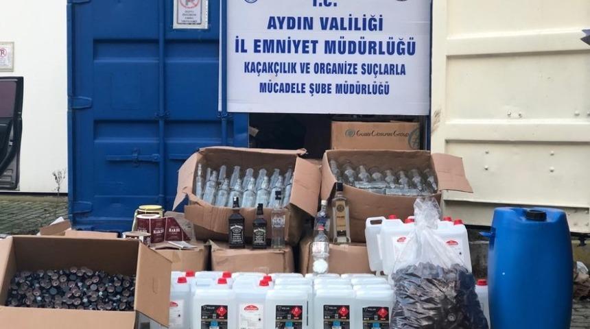 Aydın&rsquo;da sahte i&ccedil;ki operasyonu