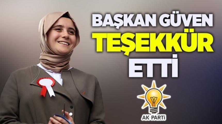 Kadın kolları başkanı G&uuml;ven teşekk&uuml;r etti
