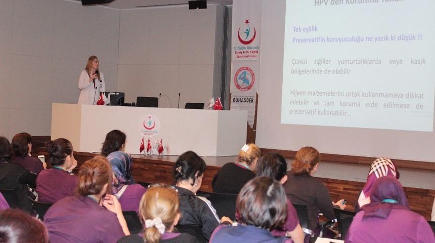 Fethi Sekin Şehir Hastanesinde HPV semineri