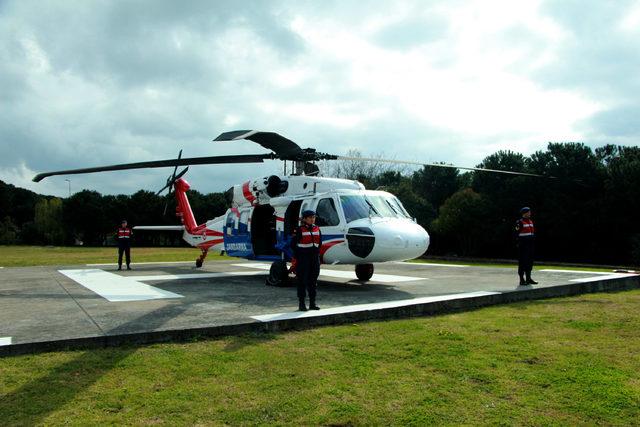 Jandarmadan helikopterli trafik denetimi