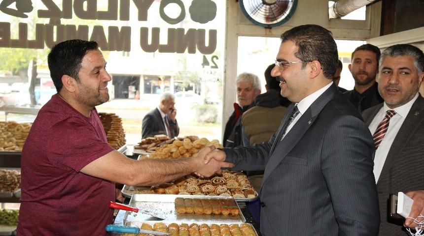 Canpolat esnafla bir araya geldi