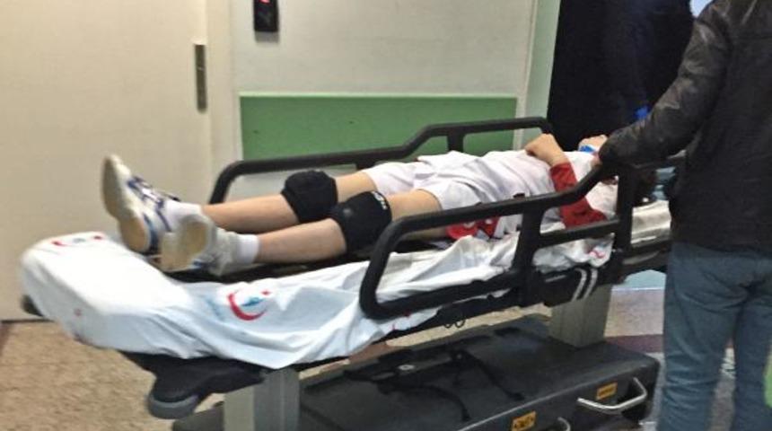 Samsun'da voleybol maçında talihsiz kaza