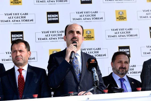 Yeni YHT Garı alt geçidinin temeli atıldı