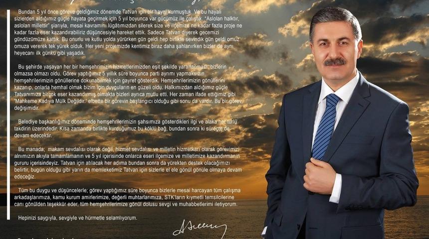Başkanı Aksoy&rsquo;dan veda mesajı