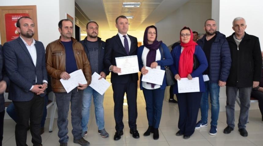 Biga Belde Belediye Başkanları mazbatalarını aldı