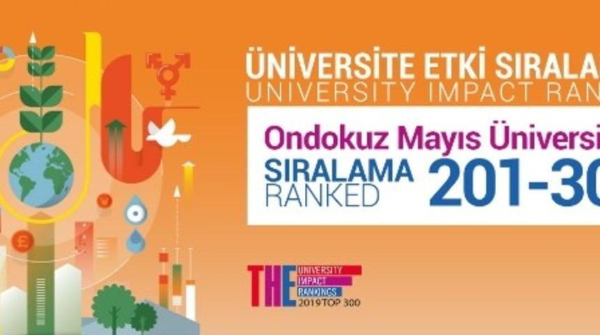 OMÜ, dünyada üniversite etki sıralamasında 201-300 diliminde
