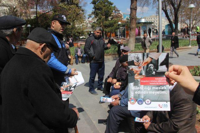 Kayseri Emniyeti’nin dilencilikle mücadelesi sürüyor