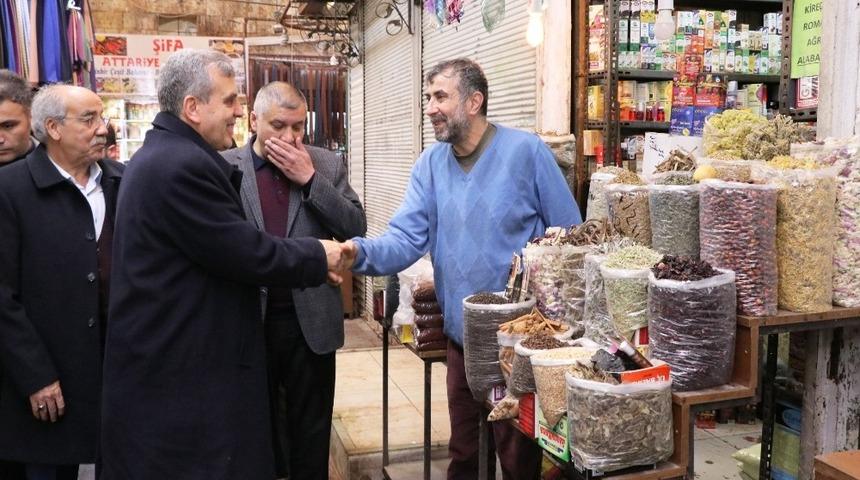 Beyazg&uuml;l, teşekk&uuml;r turuna esnaf ziyareti ile başladı