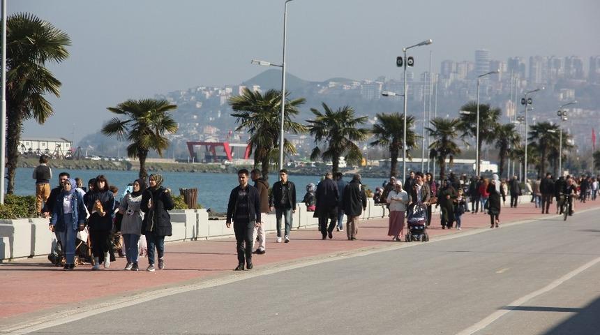 Vatandaşların sıcak hava keyfi