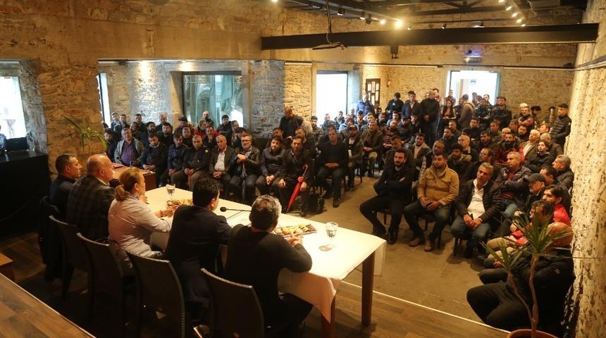 Başkan Ahmet Aras, Bodrum Çarşı esnafıyla bir araya geldi