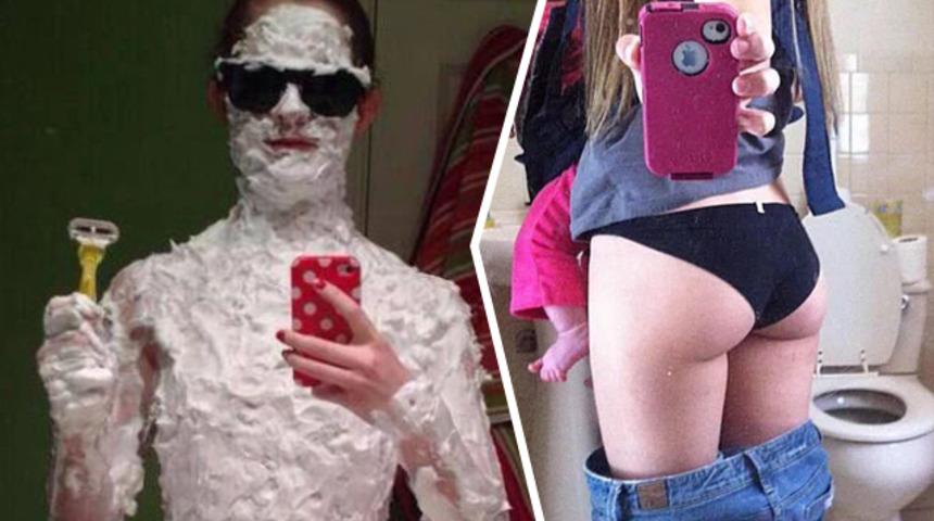 Dünyanın en saçma selfieleri... 'Neden çektiniz' dedirtiyorlar