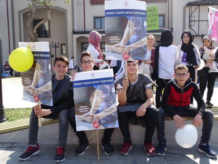 Havran’da liseliler kansere dikkat çekmek için yürüdü G5