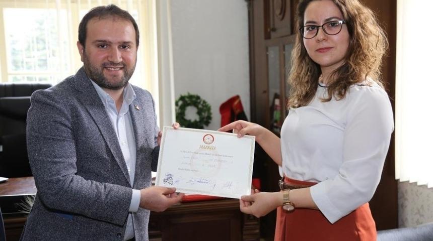 Akseki Belediye Başkanı Özkan, Mazbatasını aldı