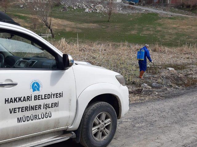 Hakkari’de haşerelerle mücadele çalışması başlatıldı