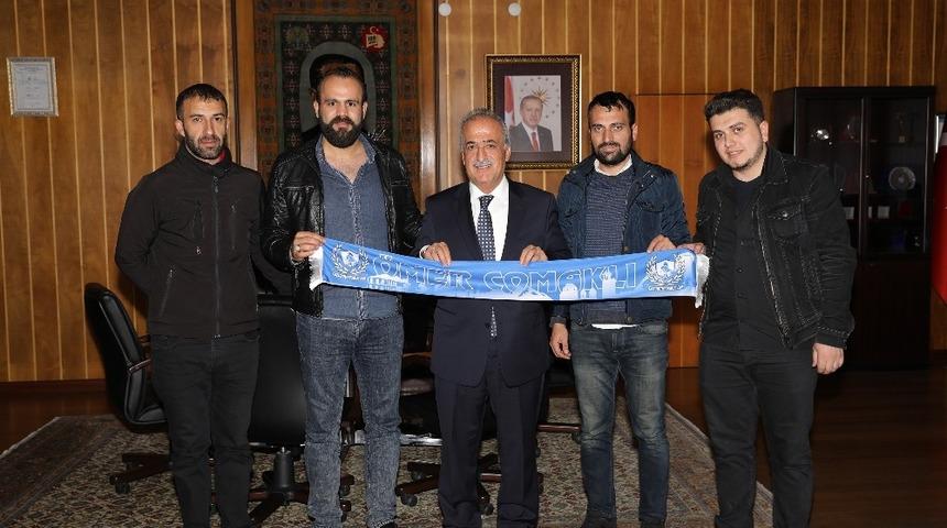 Erzurumsporlular grubundan Rekt&ouml;r &Ccedil;omaklı&rsquo;ya ziyaret