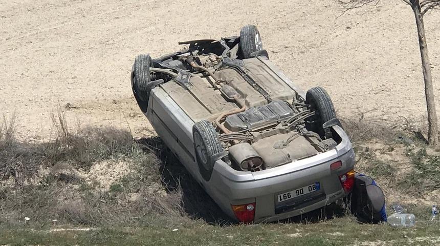 Otomobil takla attı: 1 yaralı