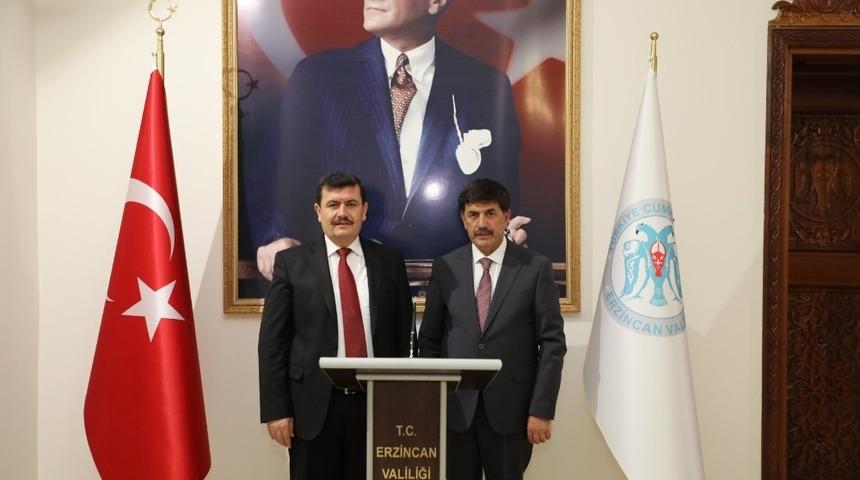 Erzincan&rsquo;ın yeni Belediye Başkanı Bekir Aksun&rsquo;dan, Vali Arslantaş&rsquo;a ziyaret