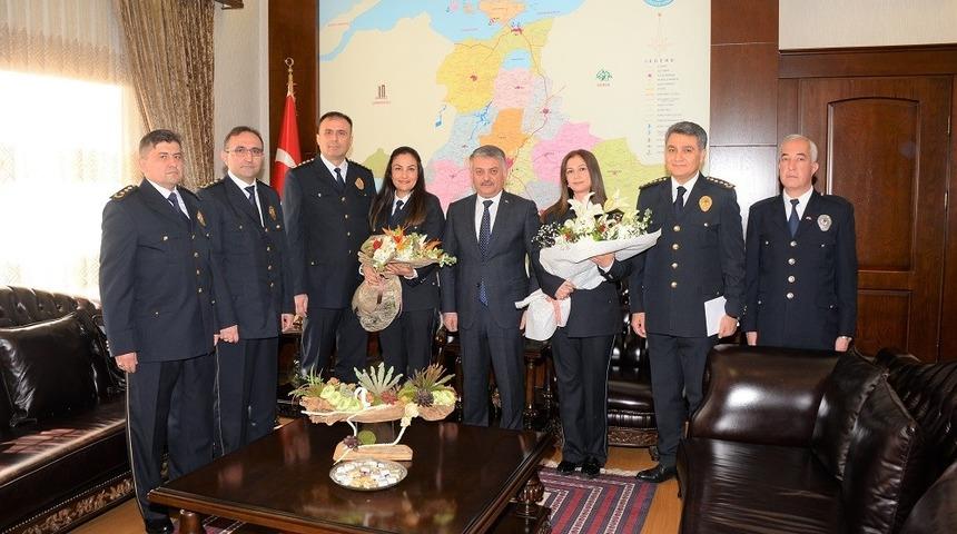 Polisler Vali Yazıcı&rsquo;yı ziyaret etti