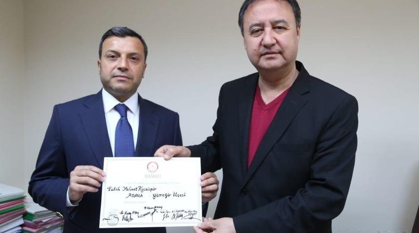 Kocaispir mazbatasını aldı