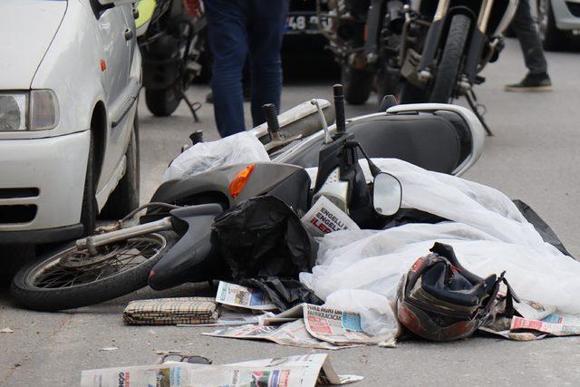 Kadın motosikletli beton mikseri altında kaldı