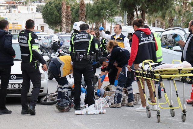 Kadın motosikletli beton mikseri altında kaldı