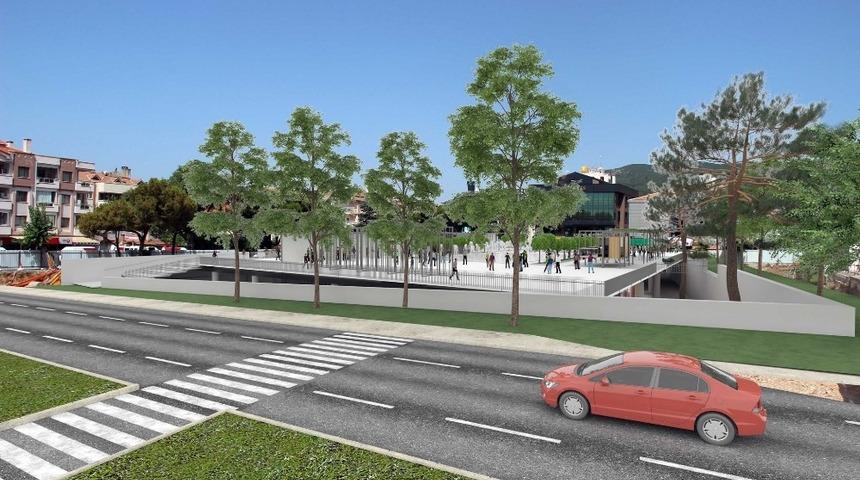 Menteşe Kent Meydanı&rsquo;nda &ccedil;alışmalar devam ediyor