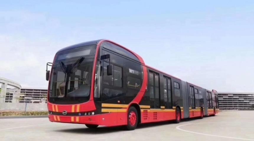 Dünyanın en uzun elektrikli otobüsü 